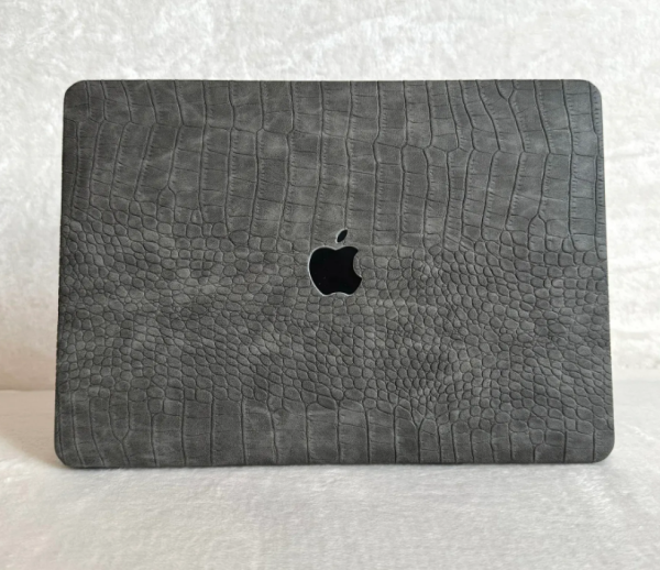 Чохол накладка на MacBook Pro 13  M1/M2/M3 ШКІРЯНИЙ (Сірий)