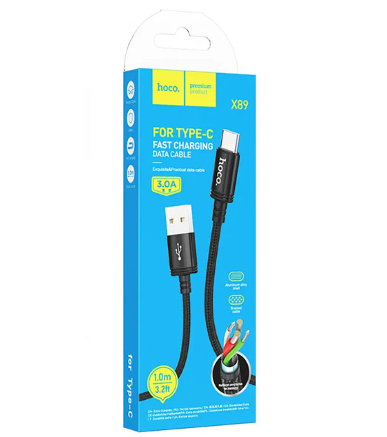 Дата кабель Hoco X89 Wind USB to Type-C (1м) Hoco X89 Wind USB to Type-C (1м)