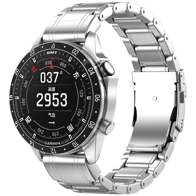 Металевий титановий ремінець 22 мм для Garmin MARQ / Fenix / Epix (Срібний)