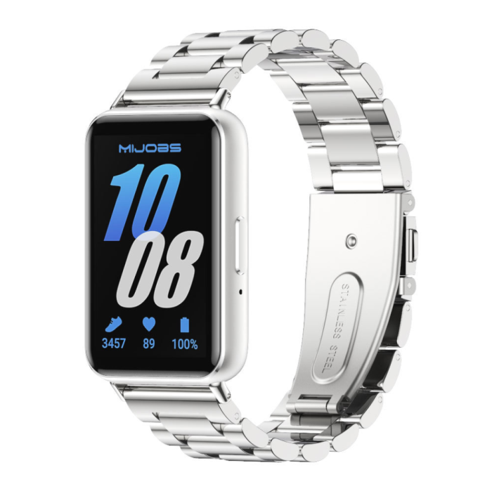 Металевий ремінець MIJOBS для Samsung Galaxy Fit3 (Срібний 3x)