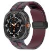 Камуфляжний силіконовий ремінець з магнітною пряжкою для Samsung Galaxy Watch7 Ultra 47 мм (бордовий)