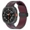 Камуфляжний силіконовий ремінець з магнітною пряжкою для Samsung Galaxy Watch7 Ultra 47 мм (бордовий)