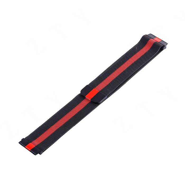 Ремінець міланська петля 20mm  (Black/Red)