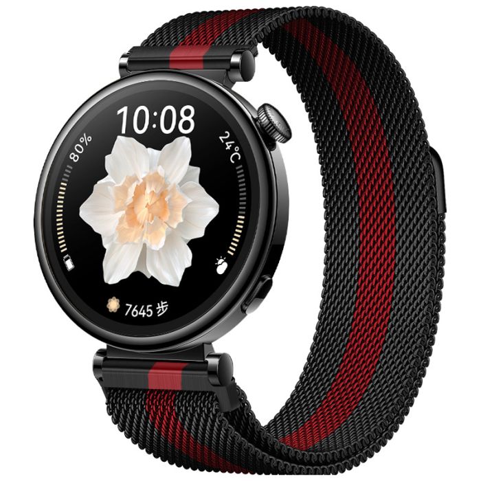 Ремінець міланська петля 20mm  (Black/Red)
