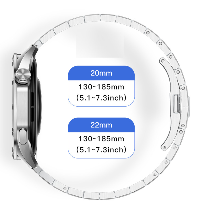 Сталевий ремінець 20 мм для Huawei Watch GT 2 / GT 3 та Samsung Galaxy Watch