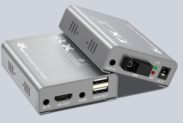 4K HDMI KVM Подовжувач по Оптичному Волокну 20 км