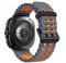 Двоколірний силіконовий ремінець для Samsung Watch Ultra 47 мм (сірий+помаранчевий)