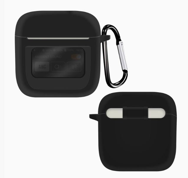 Силіконовий чохол JBL Tour Pro2 з карабіном (Чорний)
