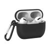 Силіконовий чохол для Apple AirPods PRO/PRO 2 з карабіном (Чорний)