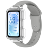 Ремінець для Huawei Band 8 / 9 / 10 з прозорим захисним бампером, силіконовий спортивний браслет (grey)