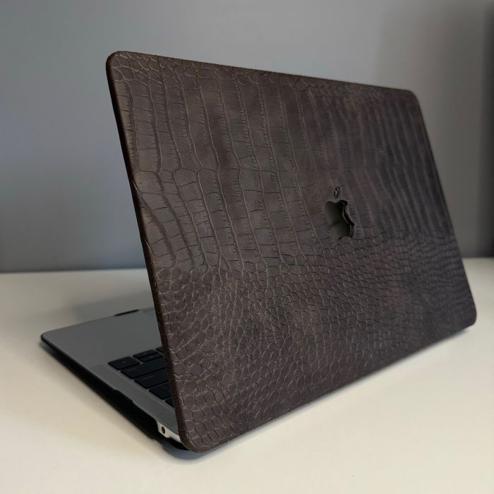 Чохол накладка з еко шкіри на MacBook Air 15 (A2941) (Coffe)