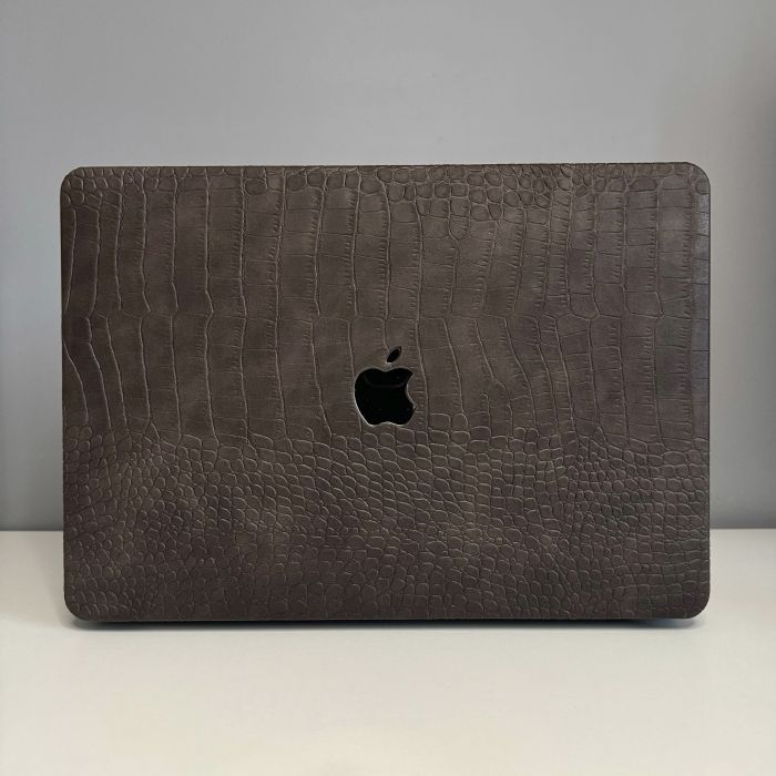 Чохол накладка з еко шкіри на MacBook Air 15 (A2941) (Coffe)