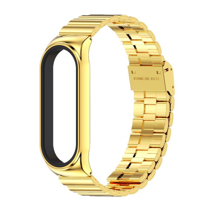 Ремінець металевий для Miband 7 MIjoas ,  (Золото с Серебром)