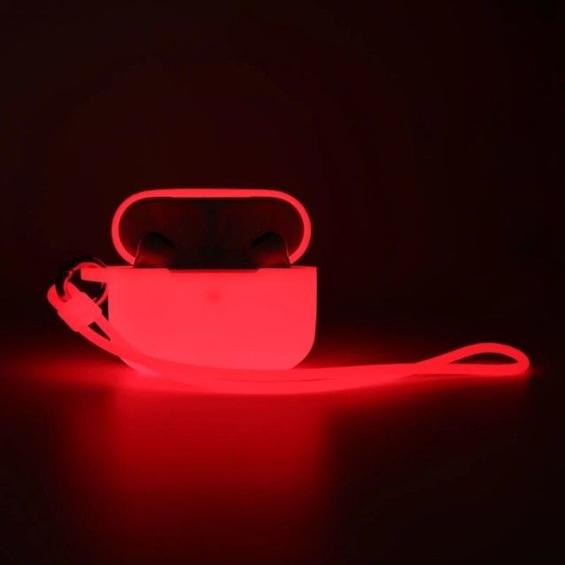 Чохол BlackPink для AirPods 3, що світиться,  (Червоний)