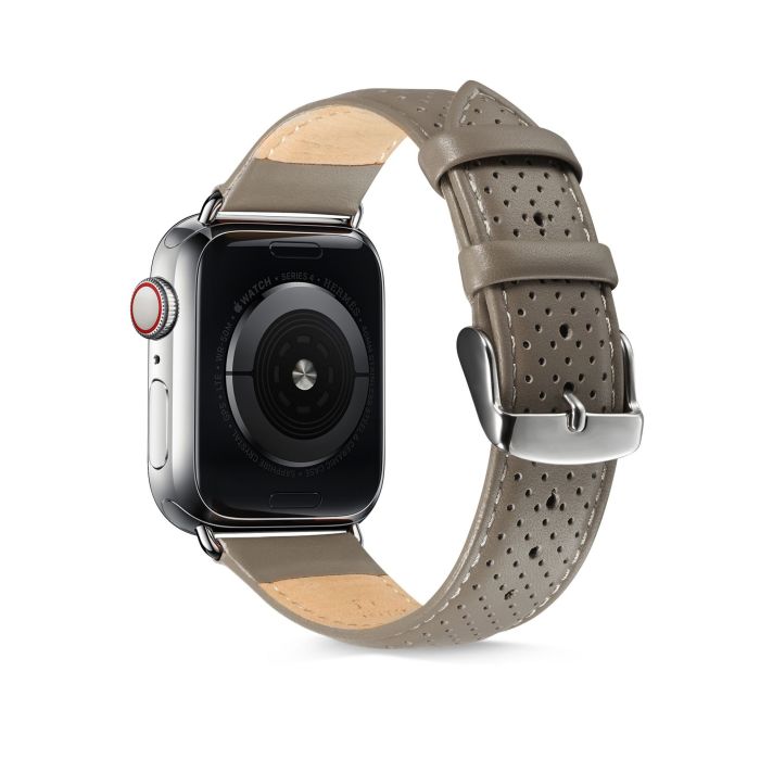 Шкіряний ремінець BlackPink Modern для Apple Watch, Чорний (Сірий)