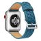 Шкіряний ремінець BlackPink з Плетенням для Apple Watch 38/40mm, Синій (Синій)