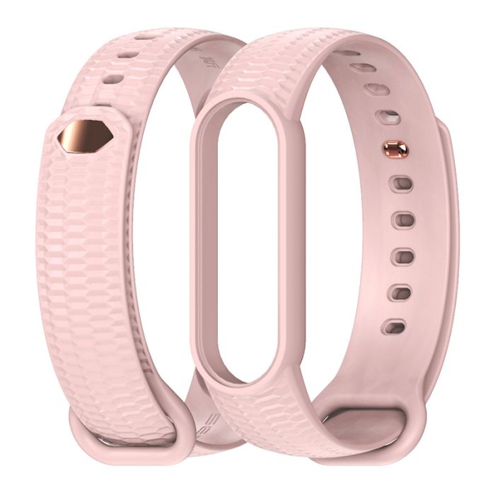 Ремінець силіконовий для MIband 4/5/6 MIJOAS, Червоний (Рожевий)