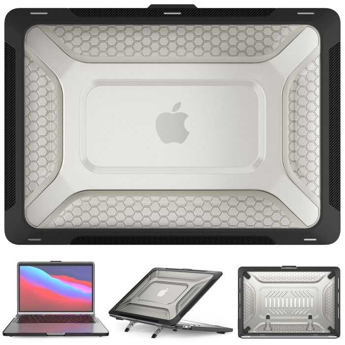 Протиударний чохол з підставкою для Macbook Air (M2 | A2681), Сірий (Чорний)
