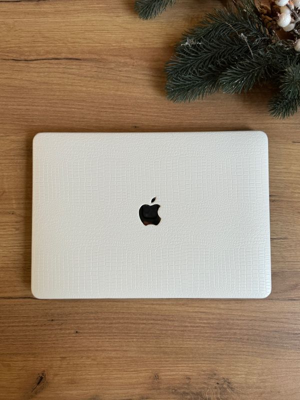 Чохол накладка на MacBook air 13 M2 (A2681) шкіра (Білий)