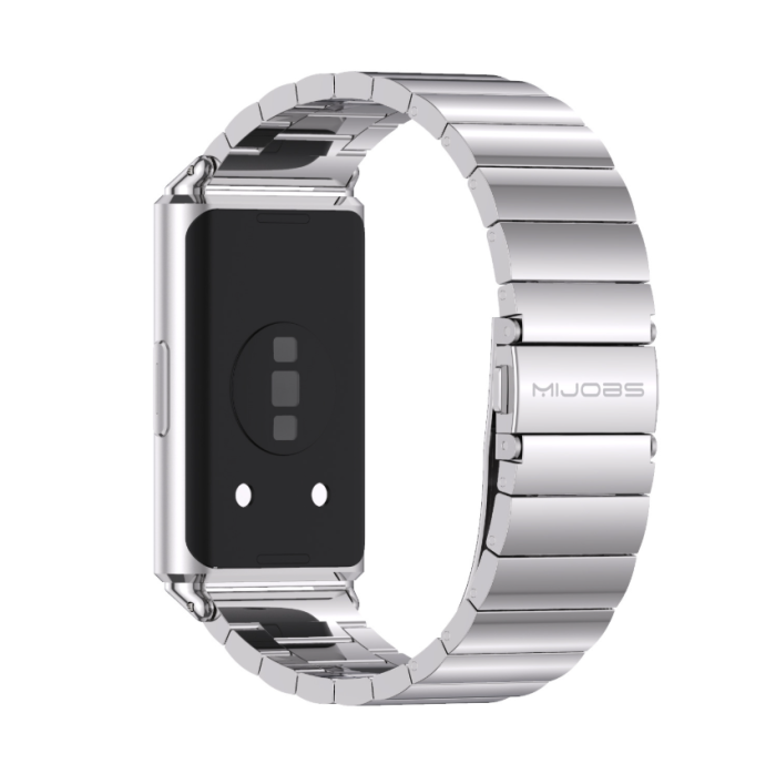 Металевий браслет Mijobs для Huawei Band 11 Pro з розкладною застібкою (silver)