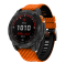 Силіконовий ремінець з карбоновим візерунком 26 мм для Garmin Fenix / Enduro / Tactix (Orange+Black)