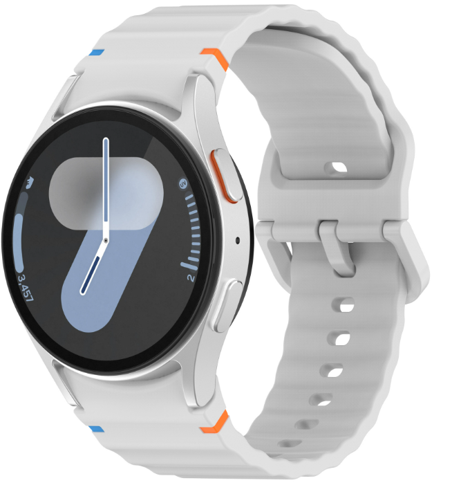 Силіконовий ремінець для Samsung Galaxy Watch 7/FE/6/5/4 (Світло-сірий)