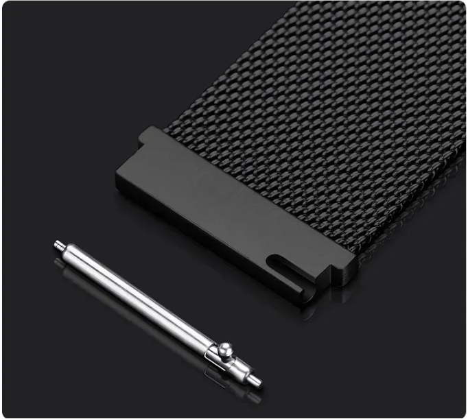 Металевий ремінець Milanese Loop 24 мм з магнітною застібкою (Срібний)