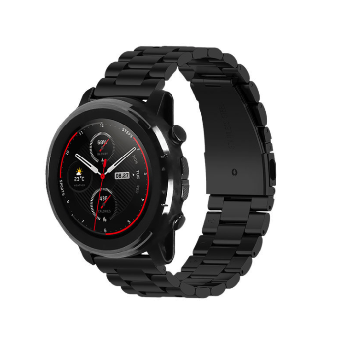 Ремінець металевий Blackpink 20mm для Cмарт годинника AMAZFIT GTR-42 / GTS (Чорний)