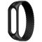 Тканинний монобраслет Braided Solo Loop для Xiaomi Mi Band 3 | 4 | 5 | 6 (S - 160 мм), Чорний (Чорний)