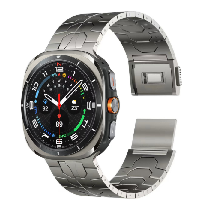 Металевий ремінець для Samsung Galaxy Watch 7 Ultra 47mm з магнітною застібкою (Срібний Матовий)