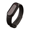 Силіконовий ремінець з імітацією плетіння для Mi Band 5 | 6 | 7, Джинсовий (Чорний)