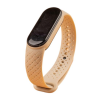 Силіконовий ремінець з імітацією плетіння для Mi Band 5 | 6 | 7, Джинсовий (Грецкий орех)