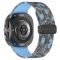 Камуфляжний силіконовий ремінець з магнітною пряжкою для Samsung Galaxy Watch7 Ultra 47 мм (блакитний)