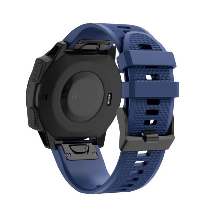 Ремінець Силіконовий QuickFit для Garmin 26 mm Fenix ​​5, Сірий (Синій)