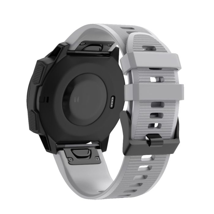 Ремінець Силіконовий QuickFit для Garmin 26 mm Fenix ​​5, Сірий (Сірий)