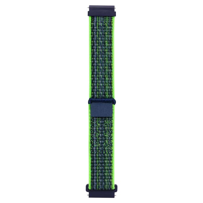 Ремінець Sport Loop для смарт годинників - 20 мм Silty (Bright green with blue)