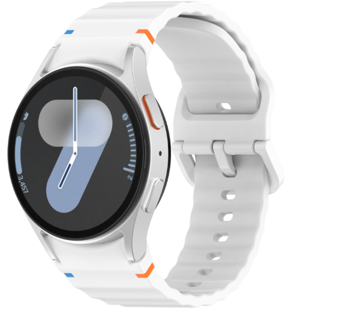Силіконовий ремінець для Samsung Galaxy Watch 7/FE/6/5/4 (Білий)