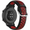 Ремінець Deexe Dual Color для годинника з шириною кріплення 20мм - Purple / Green (Black / Red)