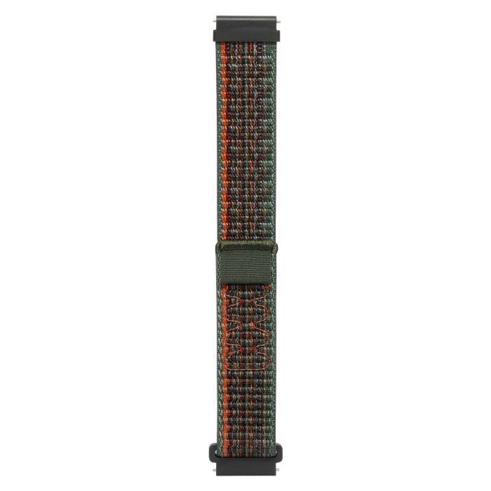 Ремінець Sport Loop для смарт годинників - 22 мм  (Green with Orange)