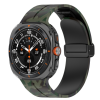 Камуфляжний силіконовий ремінець з магнітною пряжкою для Samsung Galaxy Watch7 Ultra 47 мм (зелений)