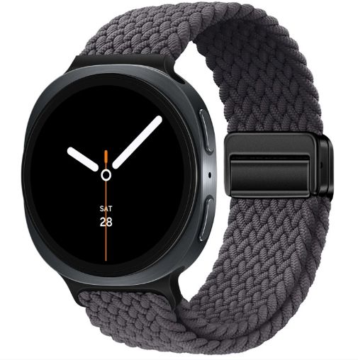 Ремінець плетений нейлоновий з магнітною застібкою для Samsung Watch 22 мм (space gray)