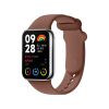 Ремінець силіконовий для Xiaomi Mi Band 8 Pro / 9 Pro з металевим кріпленням (Коричневий)