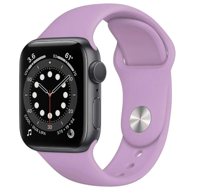 Ремінець силіконовий для Apple Watch 38/40/41 AAA+, Зелений (Фиолетовый)