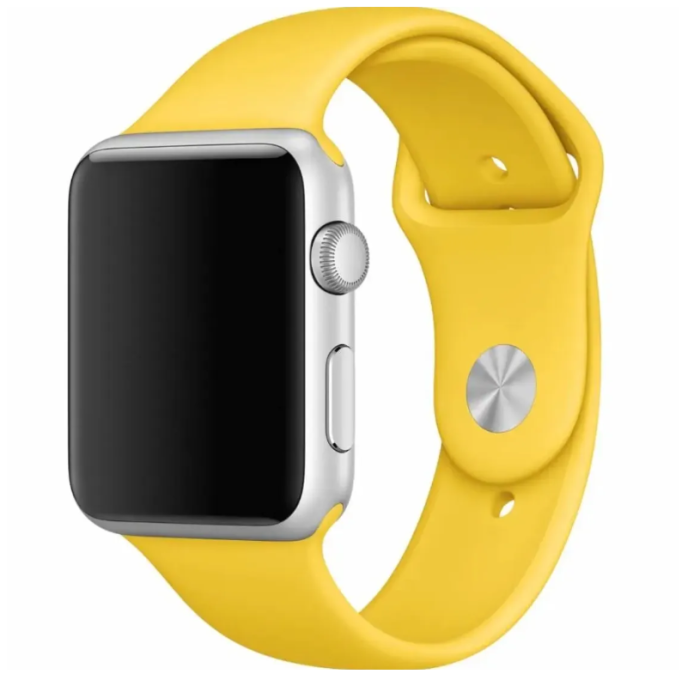 Ремінець силіконовий для Apple Watch 38/40/41 AAA+, Зелений (Жовтий)