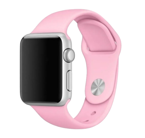 Ремінець силіконовий для Apple Watch 38/40/41 AAA+, Зелений (Розовый / Barbie pink)