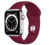 Ремінець силіконовий для Apple Watch 38/40/41 AAA+, Зелений (Бордовый)