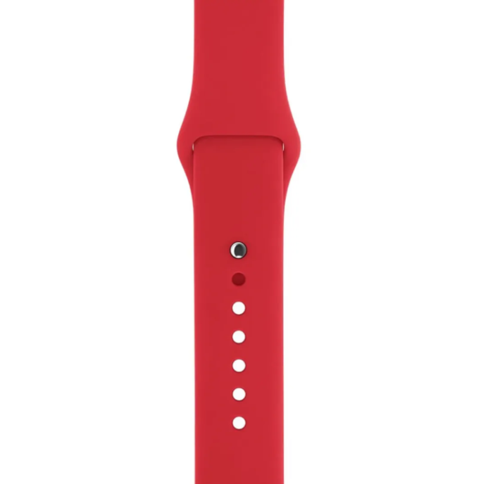 Ремінець силіконовий для Apple Watch 38/40/41 AAA+, Зелений (Червоний)