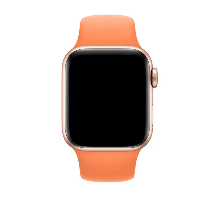 Ремінець силіконовий для Apple Watch 38/40/41 AAA+, Зелений (Помаранчевий)