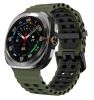 Двоколірний силіконовий ремінець для Samsung Watch Ultra 47 мм (темно зелений)