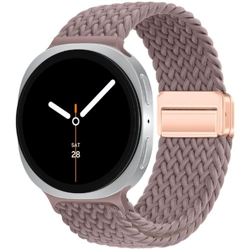 Ремінець плетений нейлоновий з магнітною застібкою для Samsung Watch 22 мм (smoke purple)